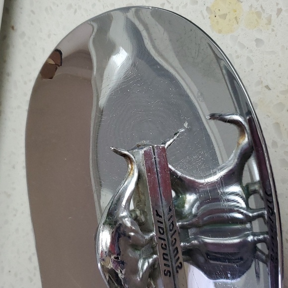 Sinclair Dino Dinosaur Oil Advertising Ashtray Chrome vintage antique - Picture 5 of 17